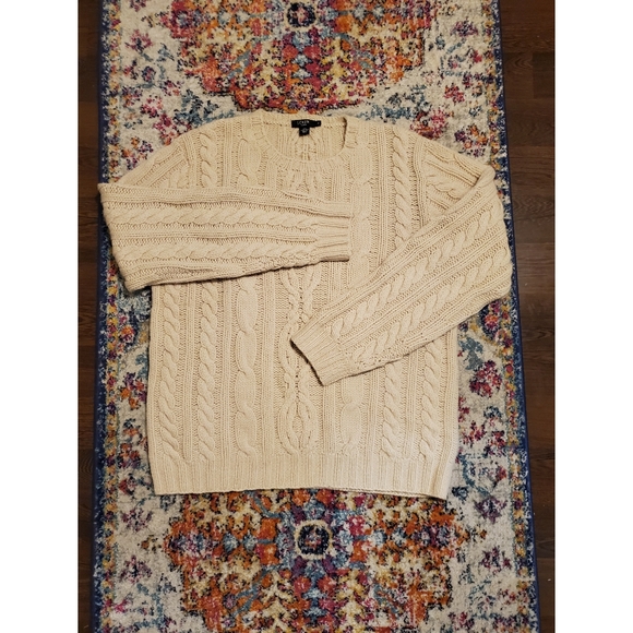 J. Crew Other - J. Crew Cable Knit Sweater 100% Lambs Wool (XL)